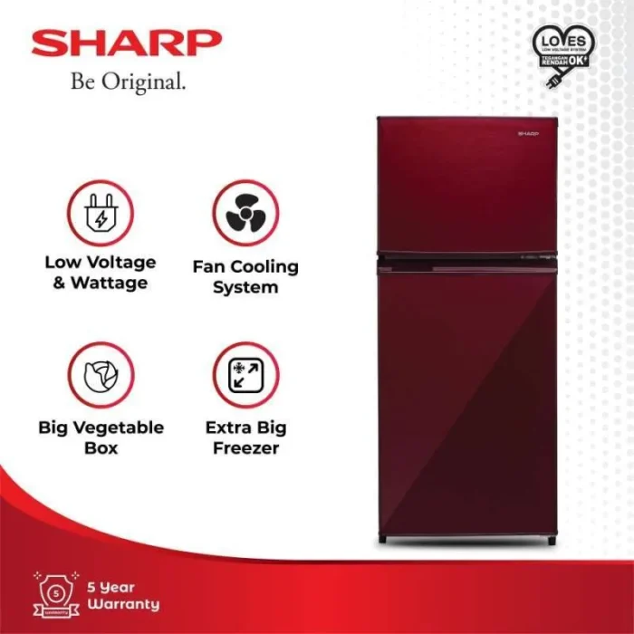 SHARP KULKAS 2 PINTU SMALL SJ-195MD-SR2 - Image 3