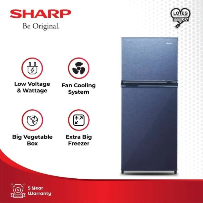 SHARP KULKAS 2 PINTU SMALL SJ-195MD-SR2 - Image 4