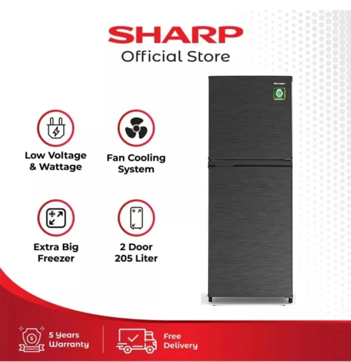 SHARP KULKAS 2 PINTU SMALL SJ-316MN-HS - Image 4